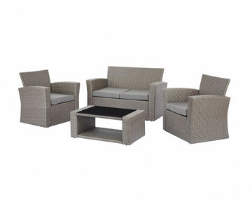 Retreat 4PC Lounger w/ Cream Cushions