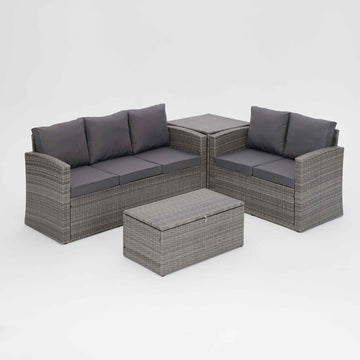 Meadow Sofa Set w/ Grey Cushions + Cover