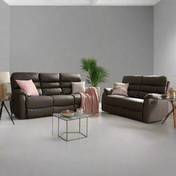 Maddox Air Leather 2+3 Seater Recliner Sofa