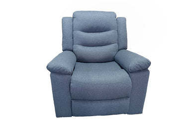 Valencia 1 Seater Manual Recliner Anti Scratch Leather Grey