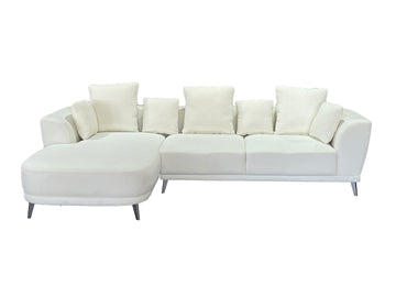 Marvella Left Hand Corner Sofa with Chase Cream