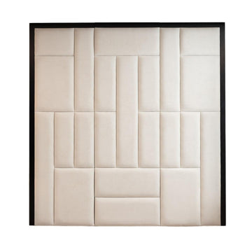 Kensington Cream Premium Wall Headboard and Bed