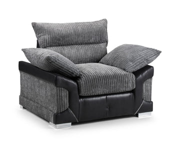 Logan Sofa Black/Grey Armchair
