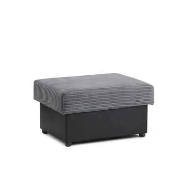 Logan Footstool Black/Grey
