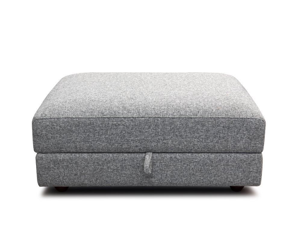 Drift Large Ottoman Footstool Grey