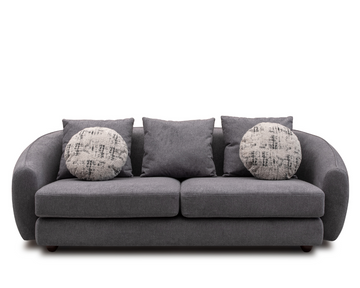 Lunar 3 Seater Grey with Footstool
