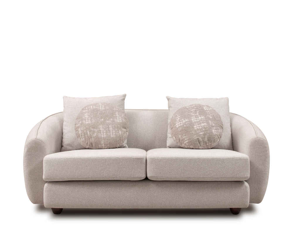 Lunar 2 Seater Cream with Footstool