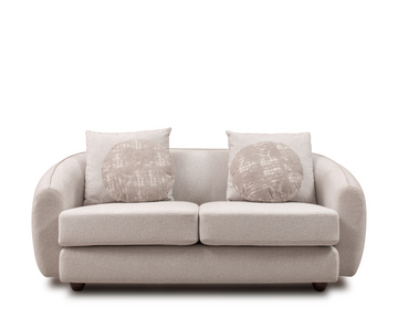 Lunar 2 Seater Cream with Footstool