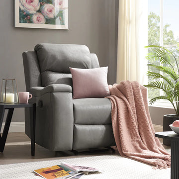 Caston Grey Air Leather Recliner