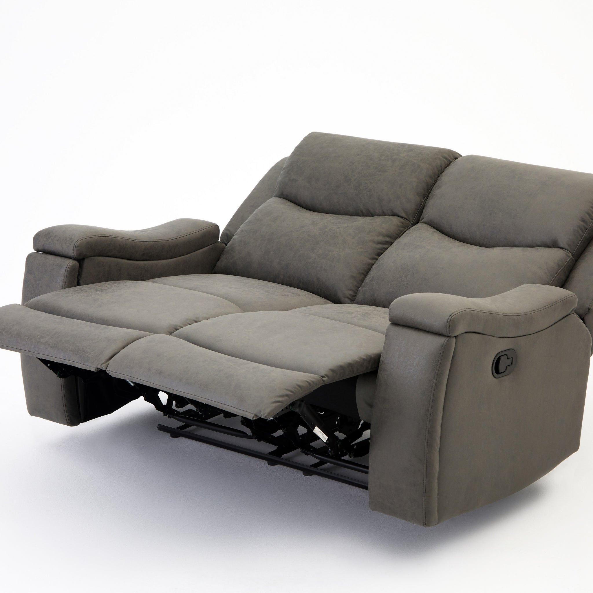 Caston Grey Air Leather 2 Seater Recliner Sofa