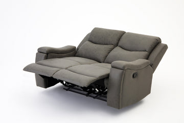 Caston Grey Air Leather 2 Seater Recliner Sofa