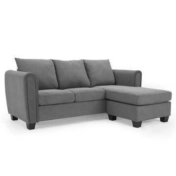 Harper Small Cord 3 Seater Sofa With Chaise