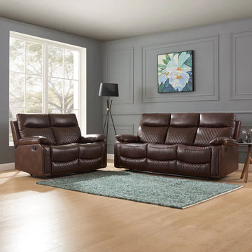 Corbin Air Leather 2+3 Seater Manual Recliner