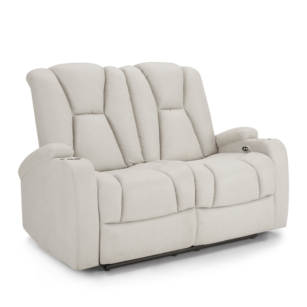 Heather Air Leather 2-Seater Electric Recliner