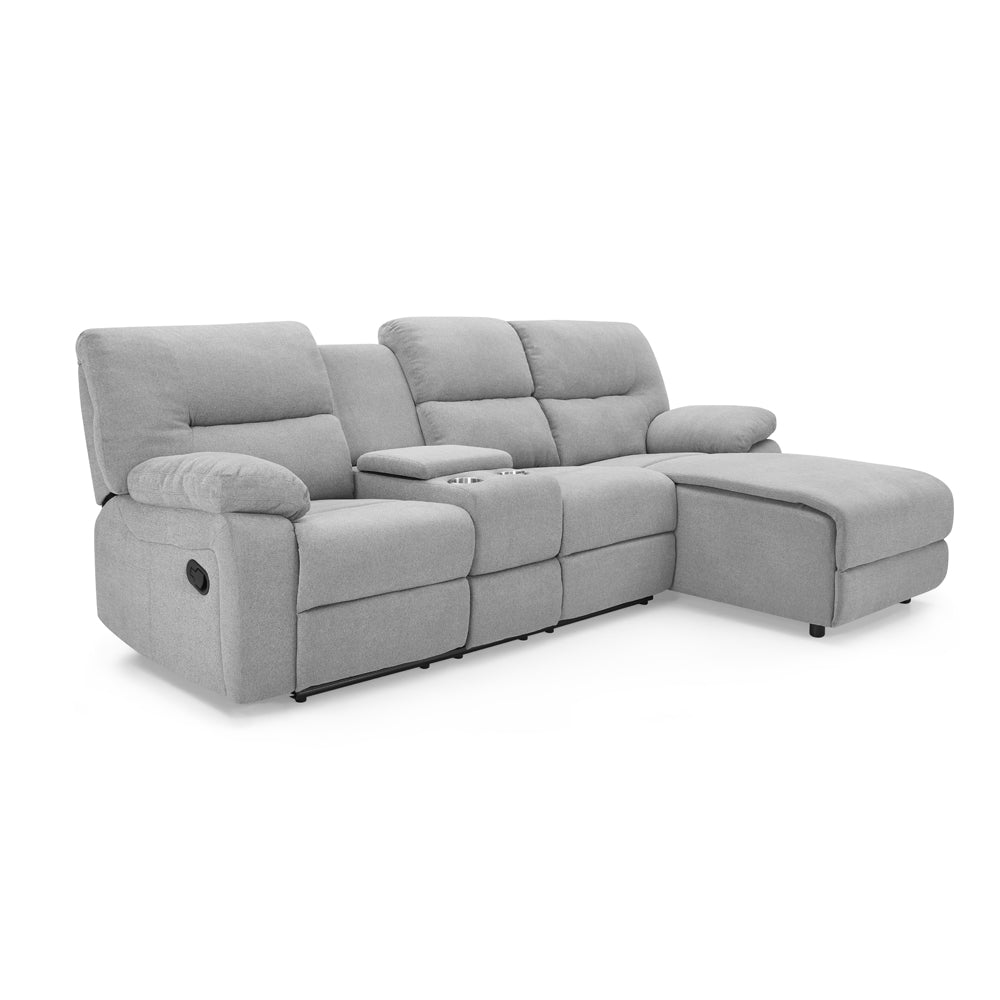 Harrison Fabric Recliner Sofa Right Hand Chaise