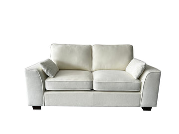 Henley 2 Seater Sofa Set with Cupholder on Side and and Storage Cream