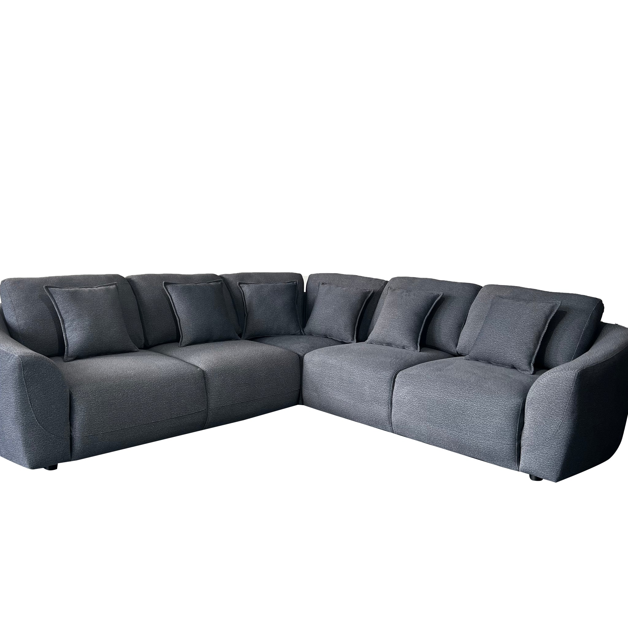 Bronte 5 Seater Modular Corner Grey