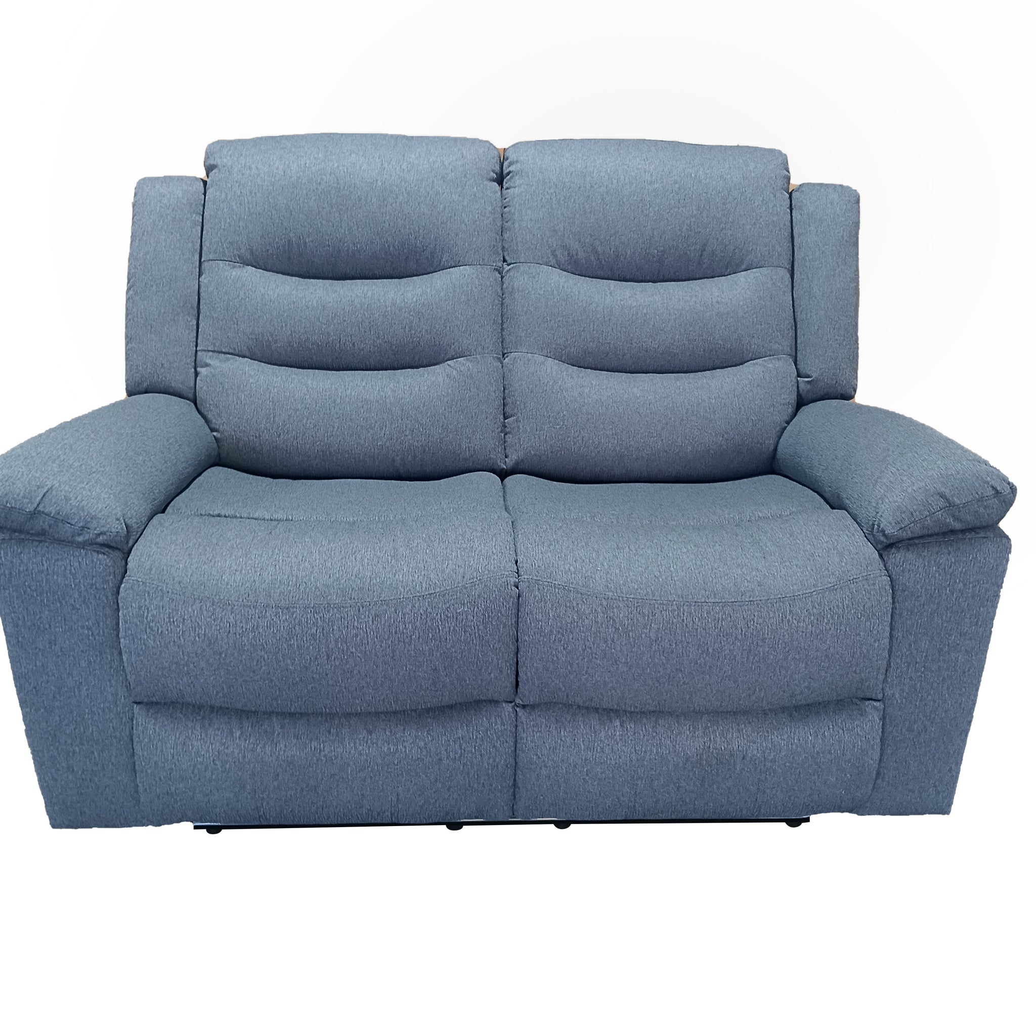 Valencia 2 Seater Manual Recliner Anti Scratch Leather Grey