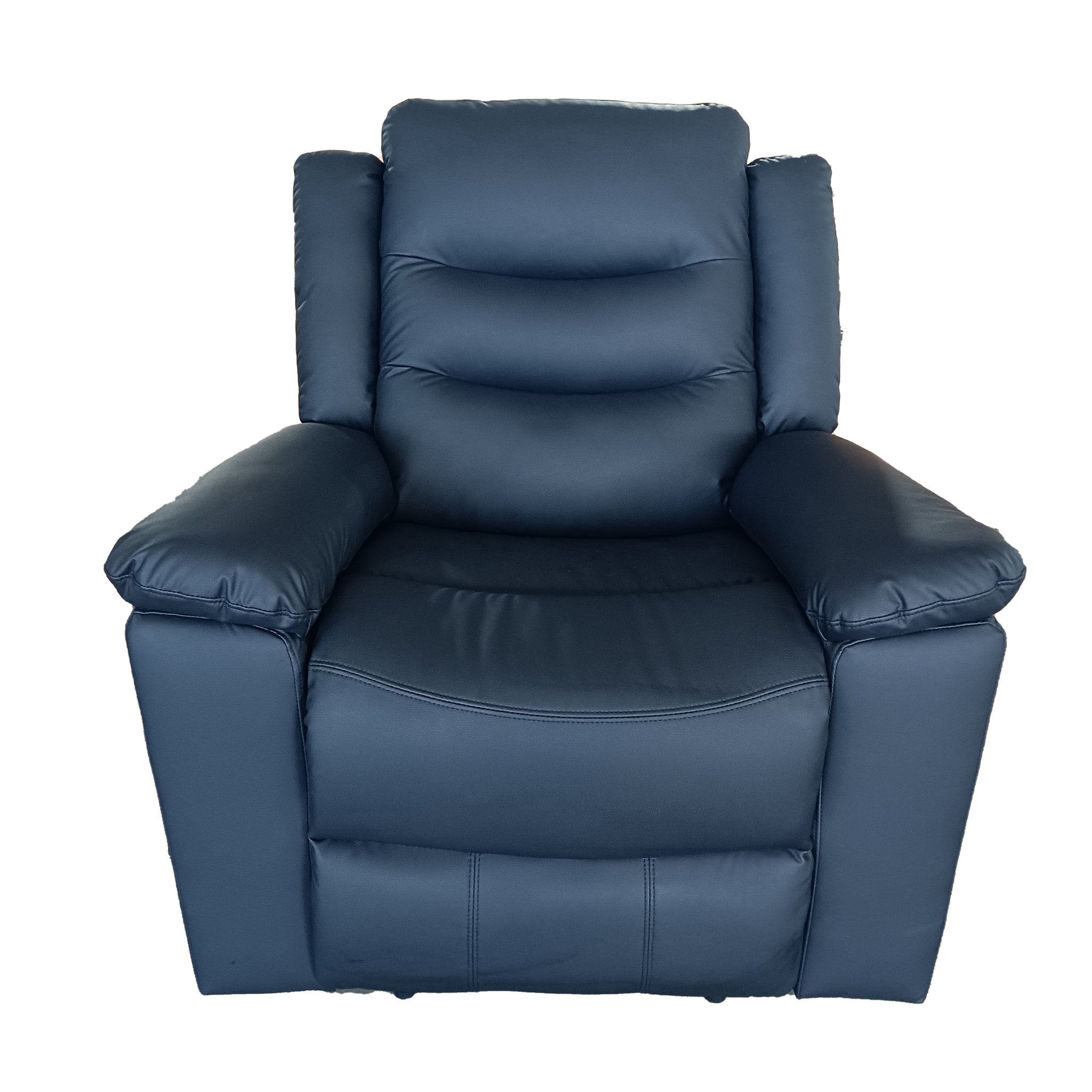 Valencia 1 Seater Manual Recliner Anti Scratch Leather Black
