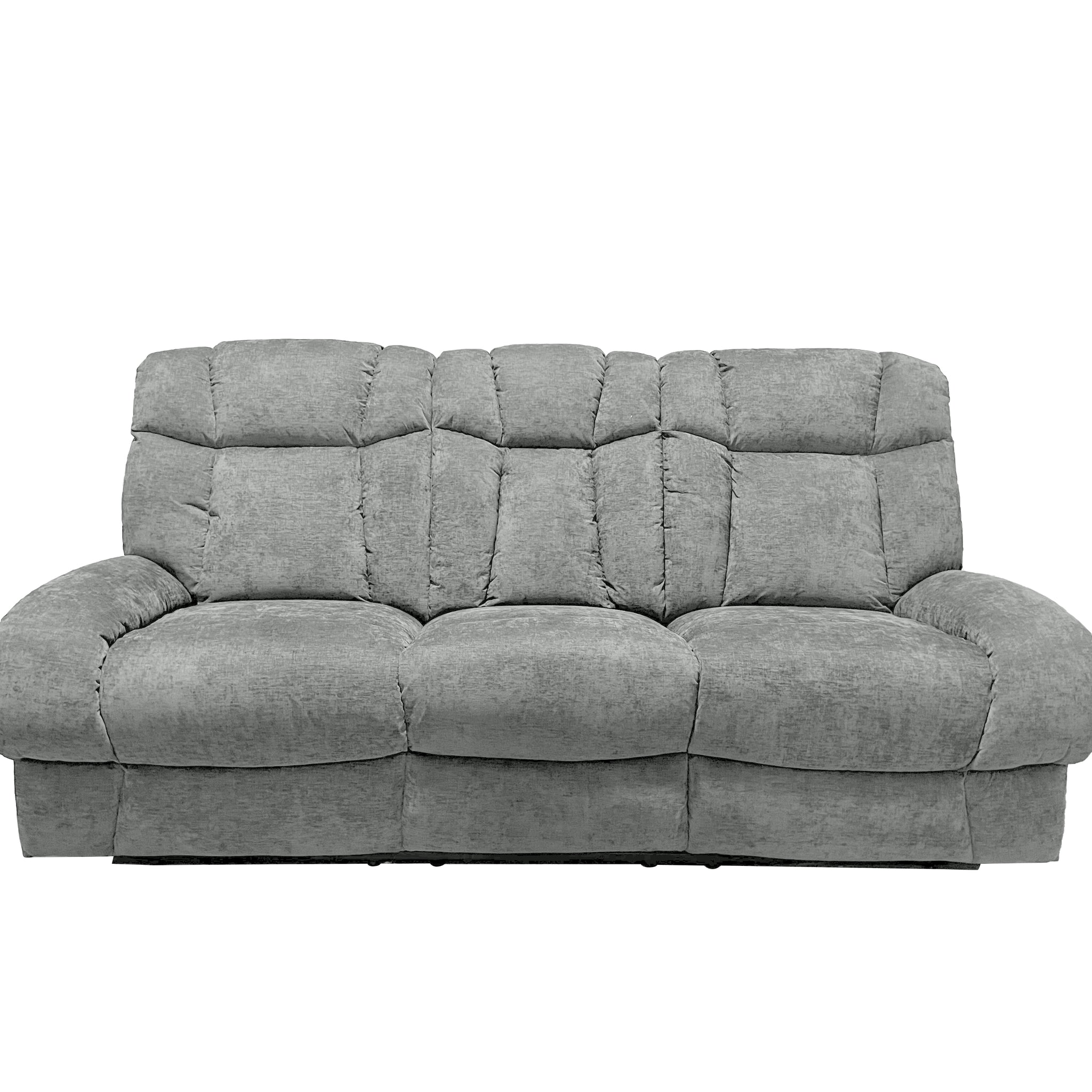 Harlow Fabric 3 Seater Electric Recliner Set Silver