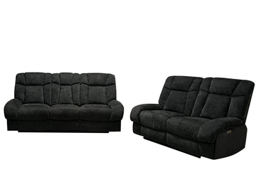 Harlow Fabric 2+3 Seater Electric Recliner Set Grey