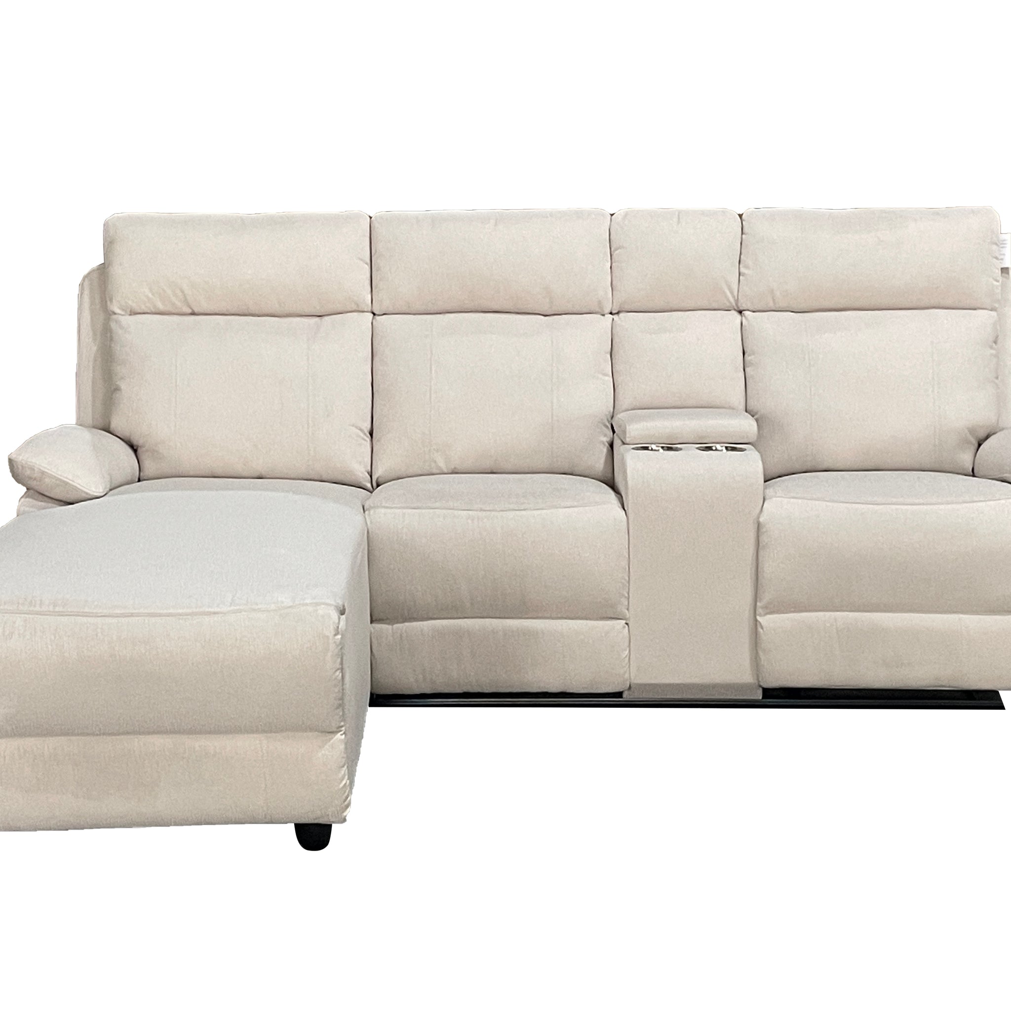 Harrison Fabric Manual Recliner Left hand Corner Cream