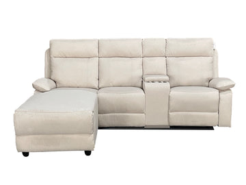 Harrison Fabric Manual Recliner Left hand Corner Cream