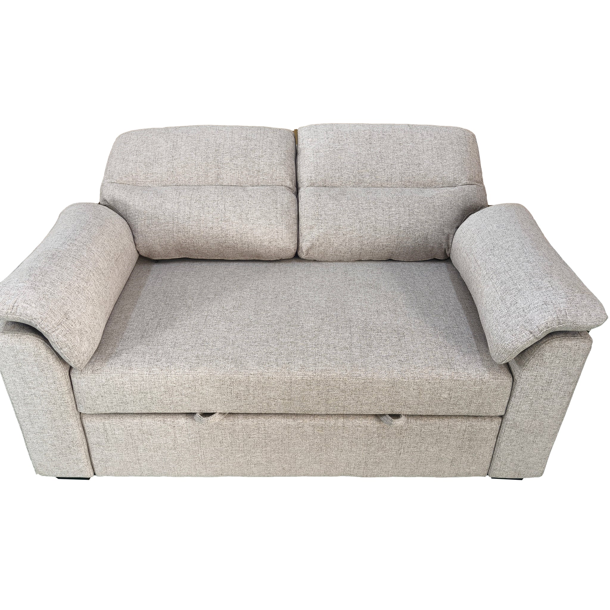 Viva 2 seater pull out sofa bed With Folded Back Beige