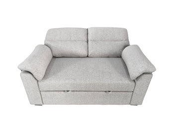 Viva 2 seater pull out sofa bed With Folded Back Silver