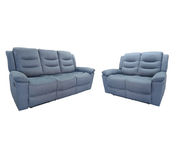 Valencia 2+3 Seater Manual Recliner Anti Scratch Leather Grey