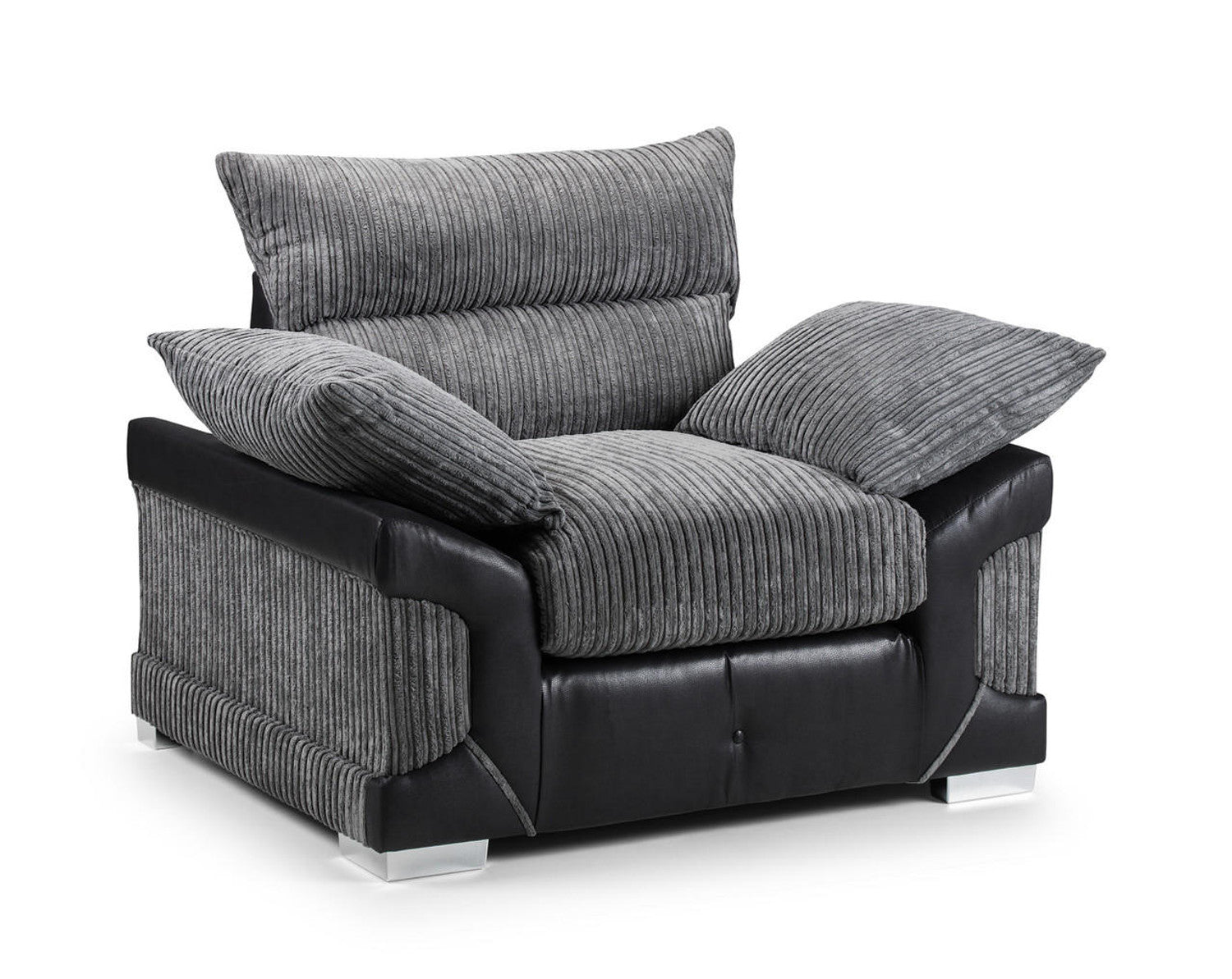 Logan Sofa Black/Grey Armchair