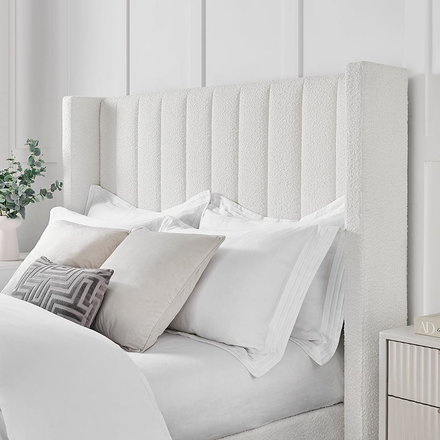 Madisa Boucl√© Ottoman Storage Bed - Off White