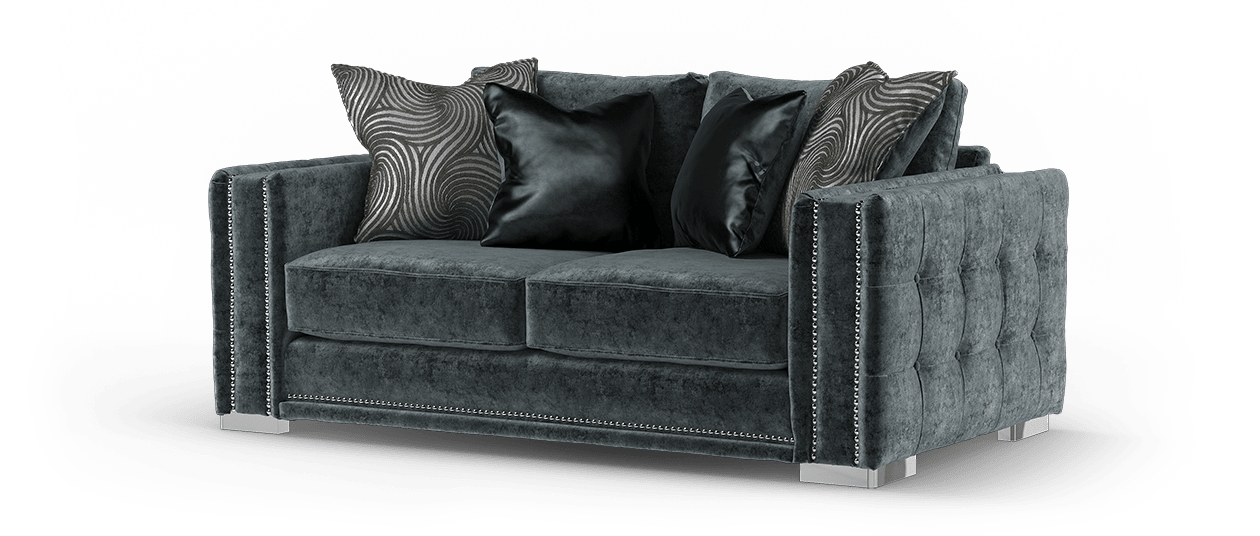 Midas Charcoal 2 Seater Sofa