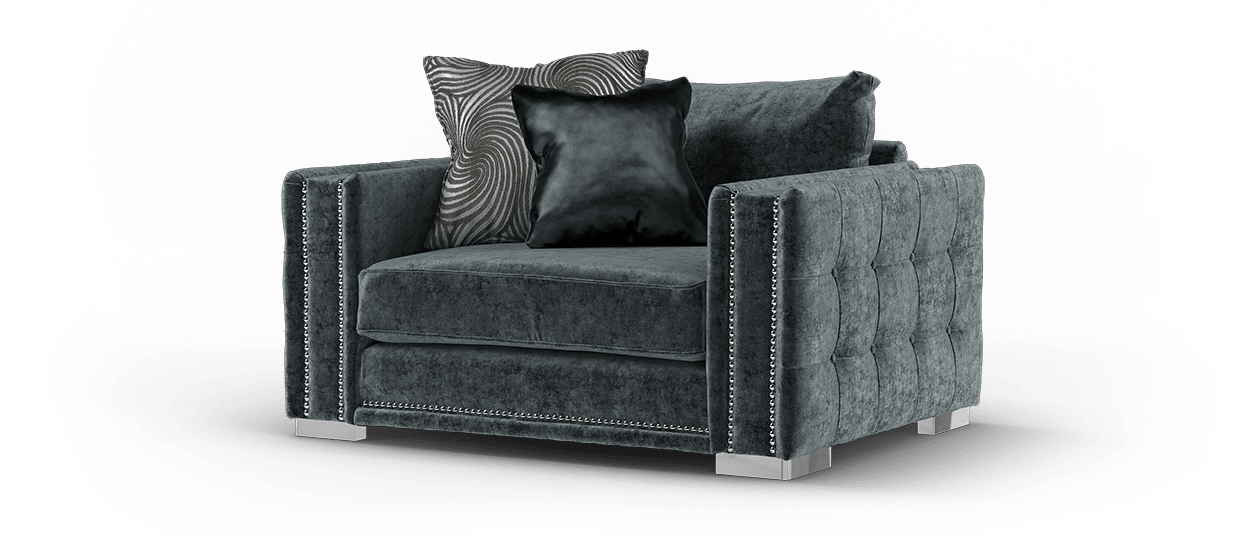 Midas Charcoal Loveseat